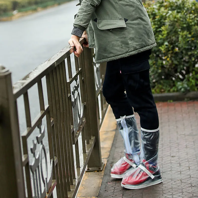 

Rain Waterproof Shoe Cover Boots Cover Overshoes Anti-Slip Thicken PVC Durable