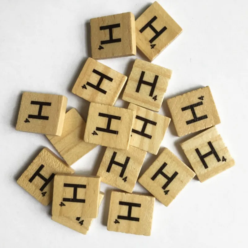 100 шт. деревянные буквы плитки Scrabble плитки блоки для детей образование игра части замены DIY ремесла ювелирных изделий скрапбу