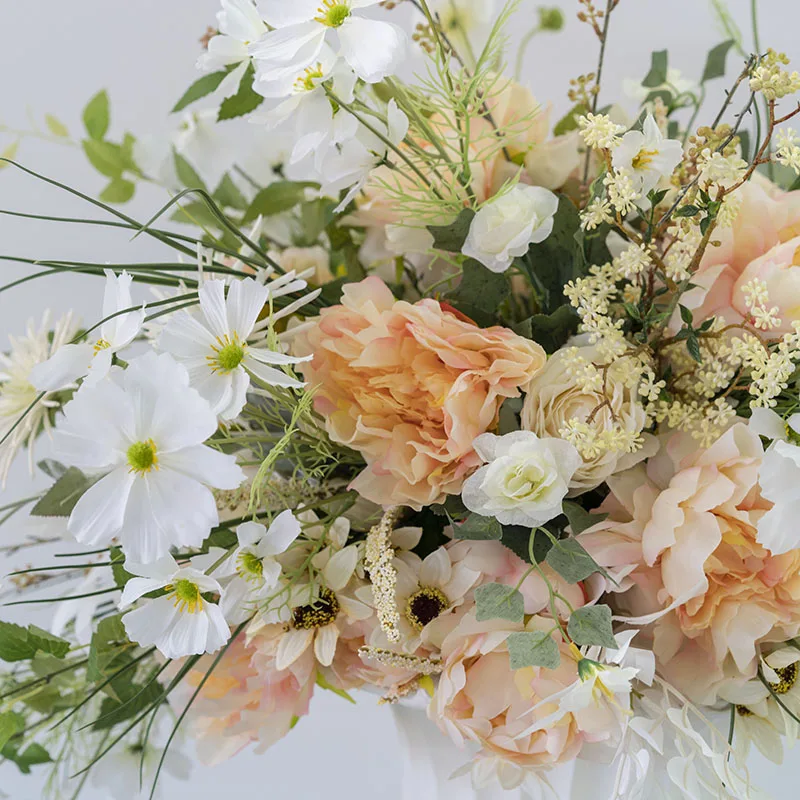 Custom wedding silk flower props Roman flowerpot Road Flower artificial flower ball wedding T stage flower art layout