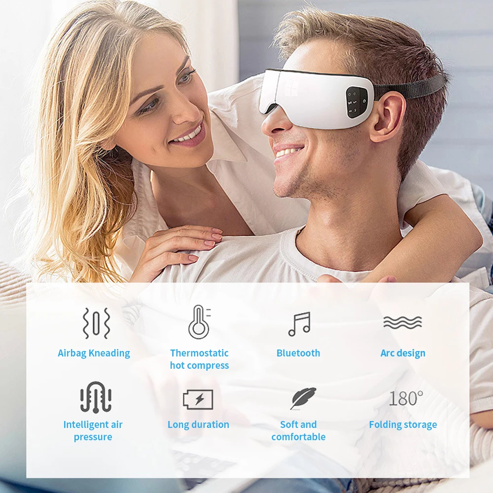 Воздушный Давление массажер Вибрационный для глаз Bluetooth рельеф усталость