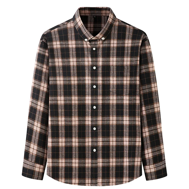 信頼 メンズチェックシャツ 暖かくカジュアルな冬服 柔らかいチェック柄の生地 サイズ7xl 8xl 21 在庫有 新品 Signature Johaness Com
