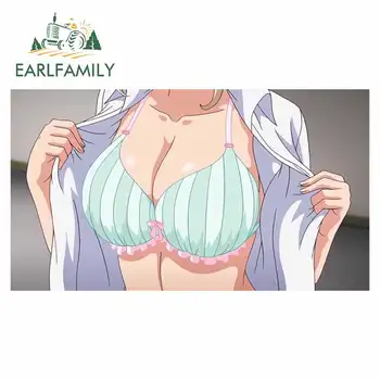 

EARLFAMILY 13cm x 7.3cm For Anime Sexy Fine Decal Graffiti Car Stickers Vinyl Material Waterproof Sunscreen Occlusion Scratch