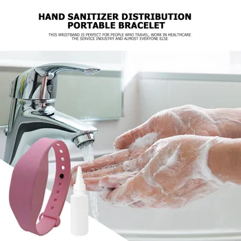 

Multicolor Liquid Soap Wristband Gel Dispenser Sanitizer Holder Bracelet Hand Belt with Bottle for Hands Washing Accessories