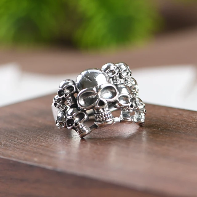 Silver Skull Ring | Shop Mens & Womens Silver Skull Statement Rings |  LUGDUN ARTISANS