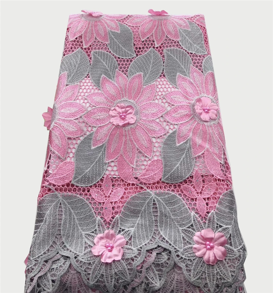 Esewing высокое качество нигерийская свадьба африканская кружевная ткань/ хлопок кружево/3D цветок гипюр шнур кружевная ткань для свадебной вечеринки