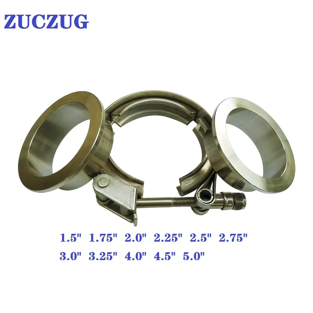 stainless steel 304 qucik release v band clamp with two flat flange kit