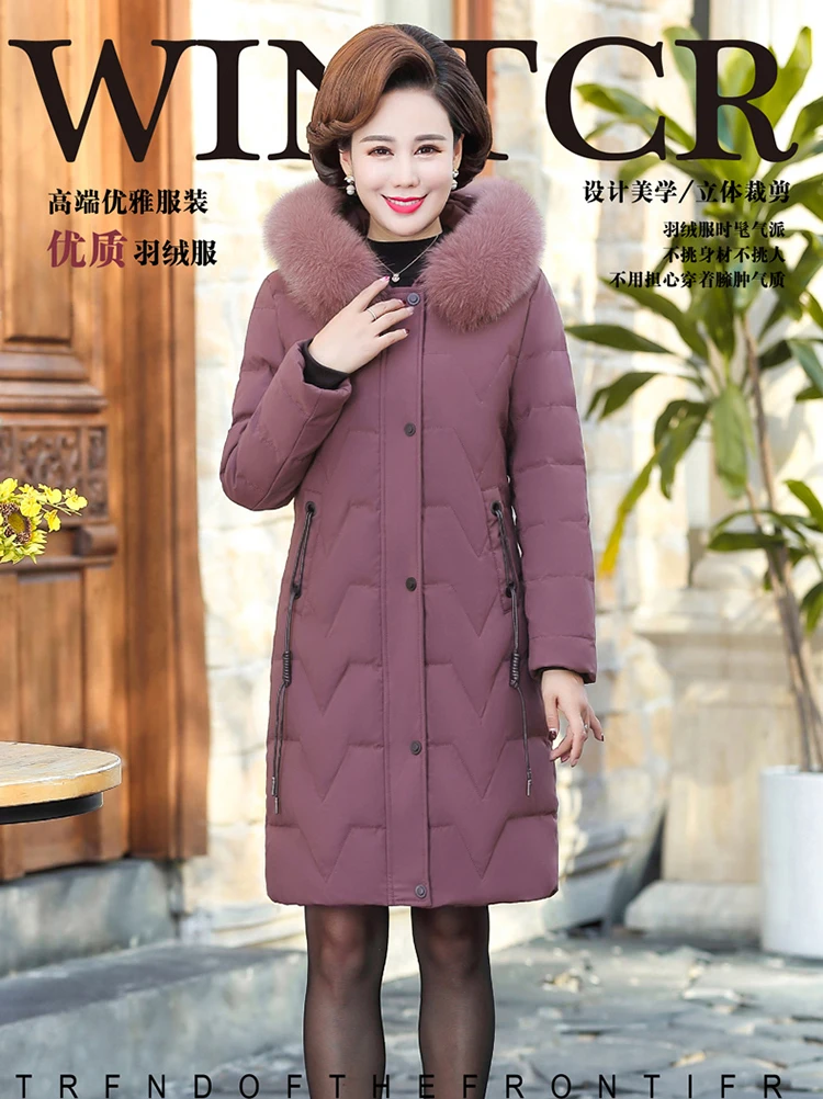 Зимнее женское толстое пуховое пальто, Дамская Ультралегкая куртка на утином пуху, парка большого размера, куртки с капюшоном из натурального меха, пальто, верхняя одежда, XL-5XL