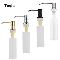 Tuqiu Kitchen Sink Soap Dispenser Stainless Steel Soap Dispenser Bathroom 300ML Soap Dispenser Black/Gold/Chrome/Nickel 1