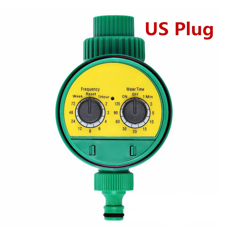 US Plug Автоматический умный оросительный контроллер ЖК-дисплей таймер для воды шланг кран таймер Открытый водонепроницаемый автоматический вкл. США Великобритания штекер - Цвет: US Plug