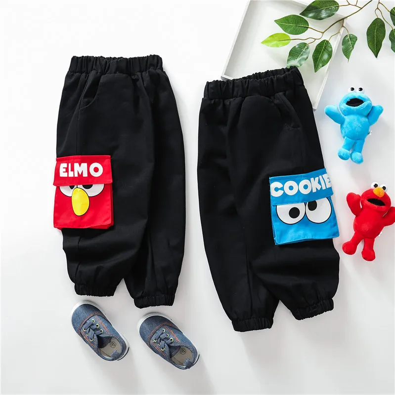 

2019 Autumn Clothing New Products Children Sesame Street Casual Pants Trousers BOY'S Baby Cotton Cartoon Pants
