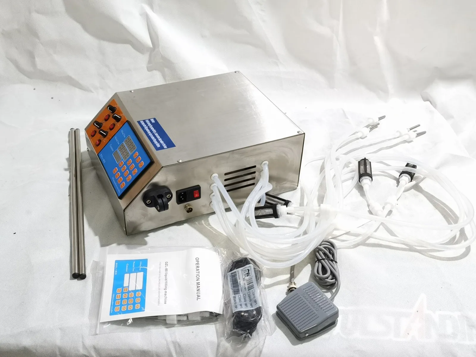 4 головки разливочная машина Четыре насадки наполнителя Электрический цифровой