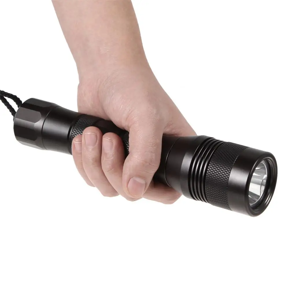 SecurityIng 1050Lm U4 LED 150M Depth Diving Flashlight with Head Mechanical Rotary Switch for Diving / Outdoor / Camping