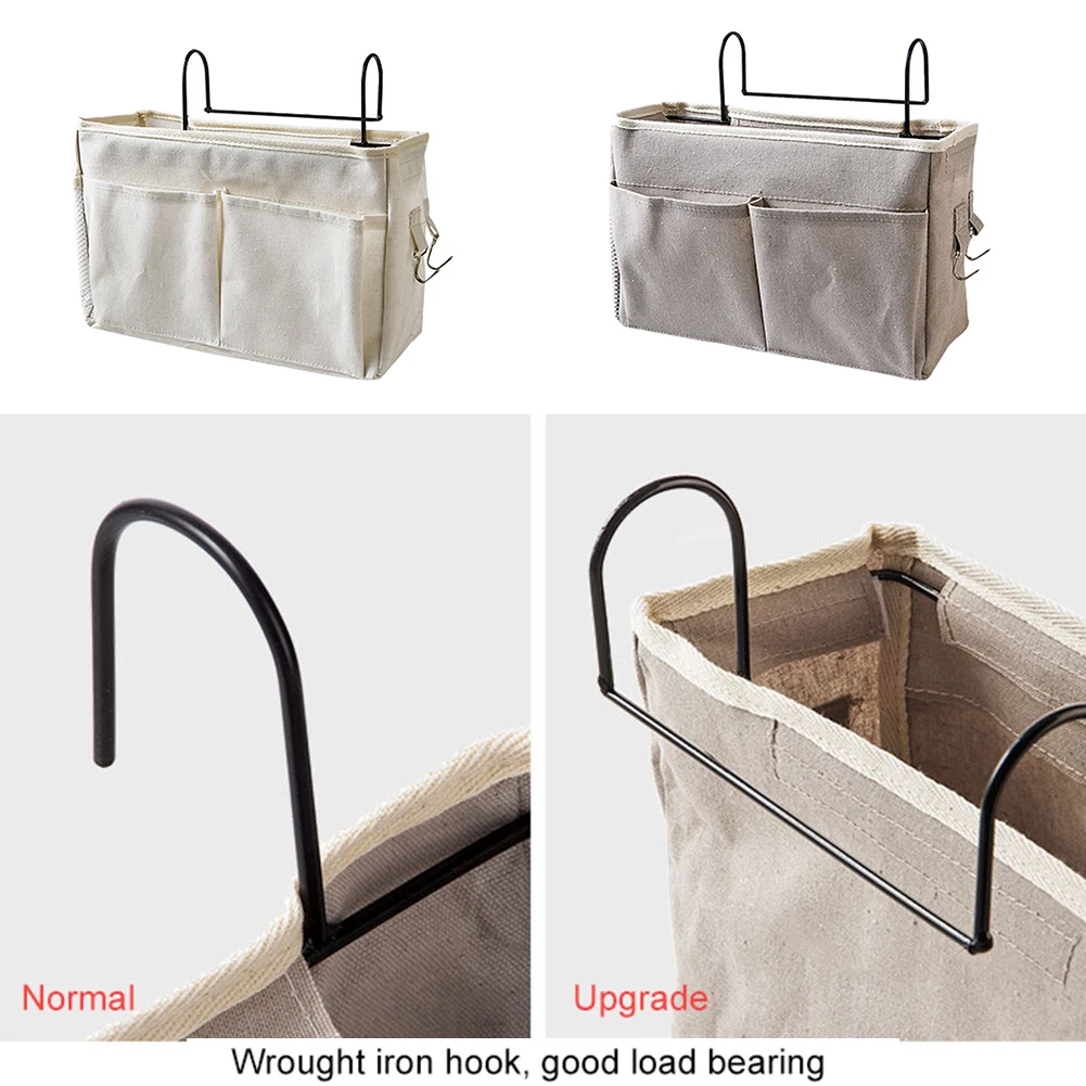 Multi Pocket Large Capacity Bedroom With Hook Cloth Simple Organizer Bedside Hanging Save Space Holder Storage Bag Dorm Room