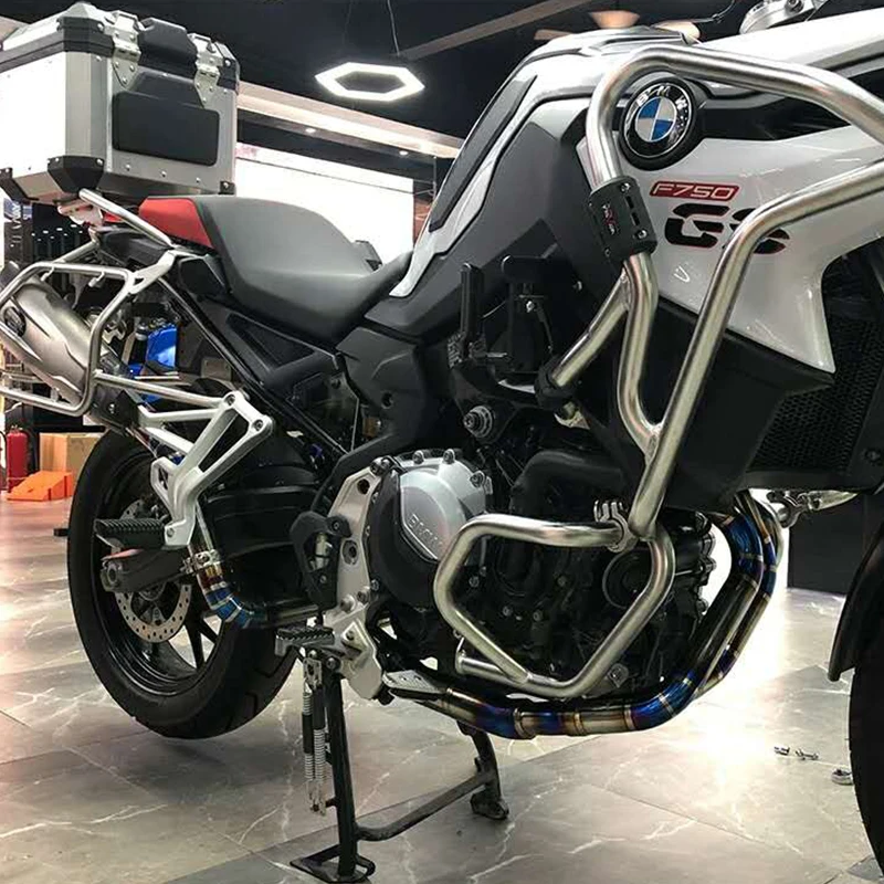 US $53.28 Motorcycle Exhaust Modified Titanium Alloy Front Middle Link Pipe Catalyst Delete Pipe For BMW F750GS F850GS F 850 GS 2019 2020