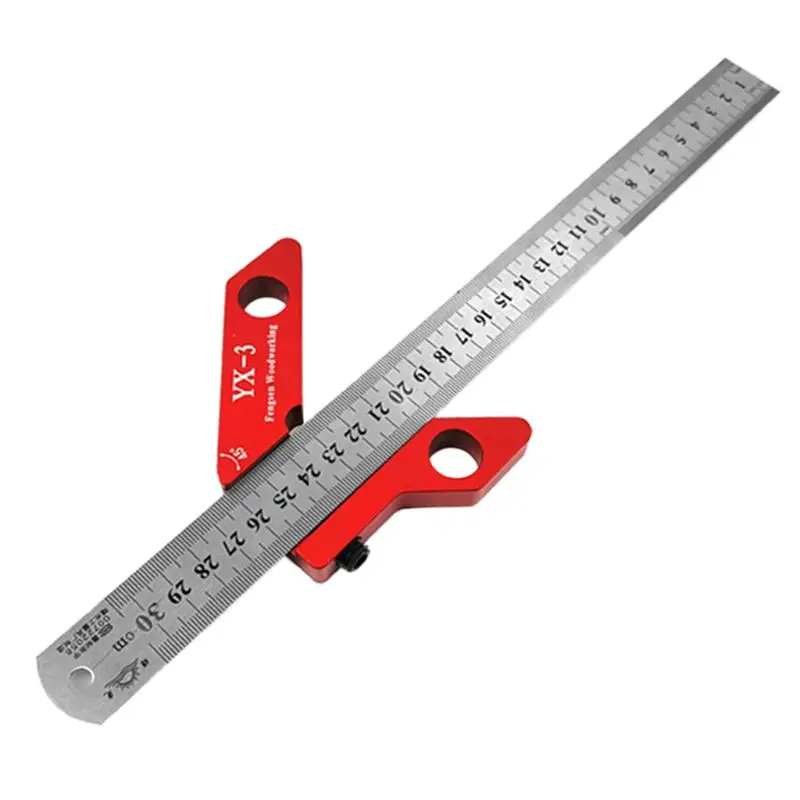 

Woodworking Scriber Marking Tool Circle Center Finder 45Â° 90Â° Scribe Scribing Rule Layout Gauge 300mm