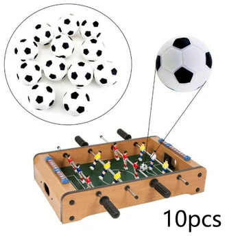 

10Pcs Foosball Novelties Table Soccer Black and White Mini Plastic Kit Set