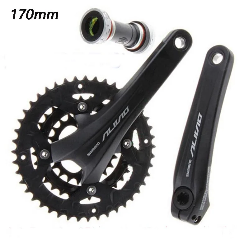 SHIMANO ALIVIO M4060 Запчасти для велосипеда MTB Кривошип горного велосипеда комплект из алюминиевого сплава Кривошип Звездочка 44-32-22T Кривошип горного велосипеда es - Цвет: 170mm Including BB