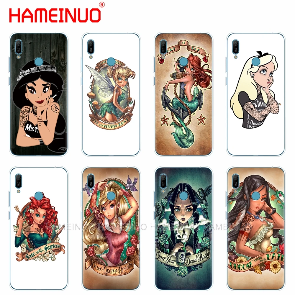 

silicon phone cover case for huawei Y5 Y6 Y7 Y9 PRO PRIME 2019 honor 8s 8a 20 LITE PRO 10i view 20 V20 coque princess cartoon