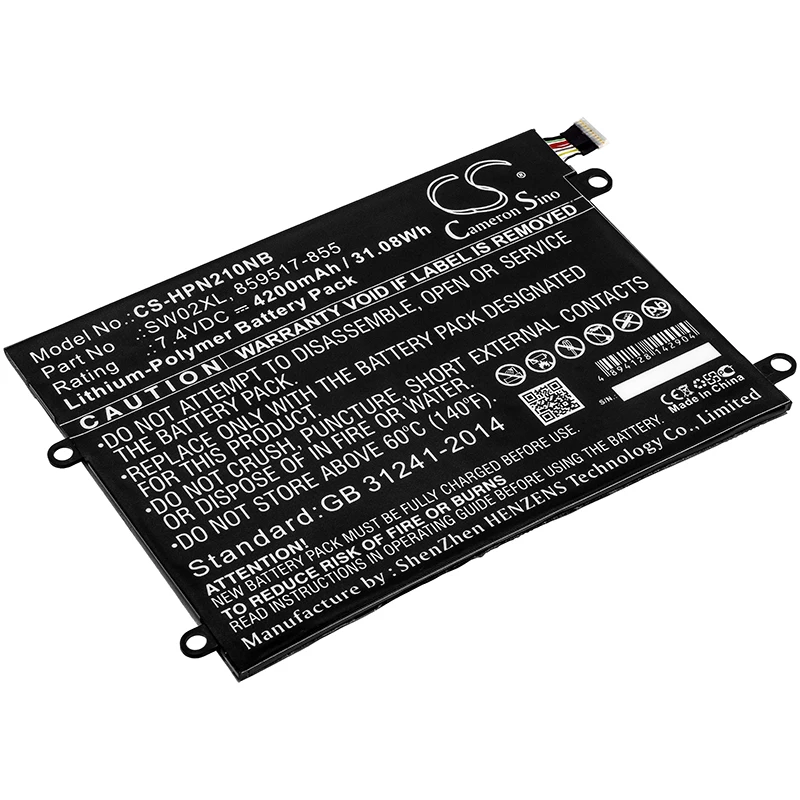 Cameron sino 4200 мА/ч, батарея для hp 10-P018WM Тетрадь X2 10-P010CA 859470-1B1 859517-855 HSTNN-IB7N SW02XL TPN-Q180 TPN-Q181