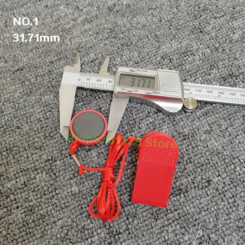 Alomejor 2x Chiave Di Sicurezza Magnetica Universale Per Tapis Roulant - Interruttore Di Arresto Di Emergenza Con Corda (92 Cm)