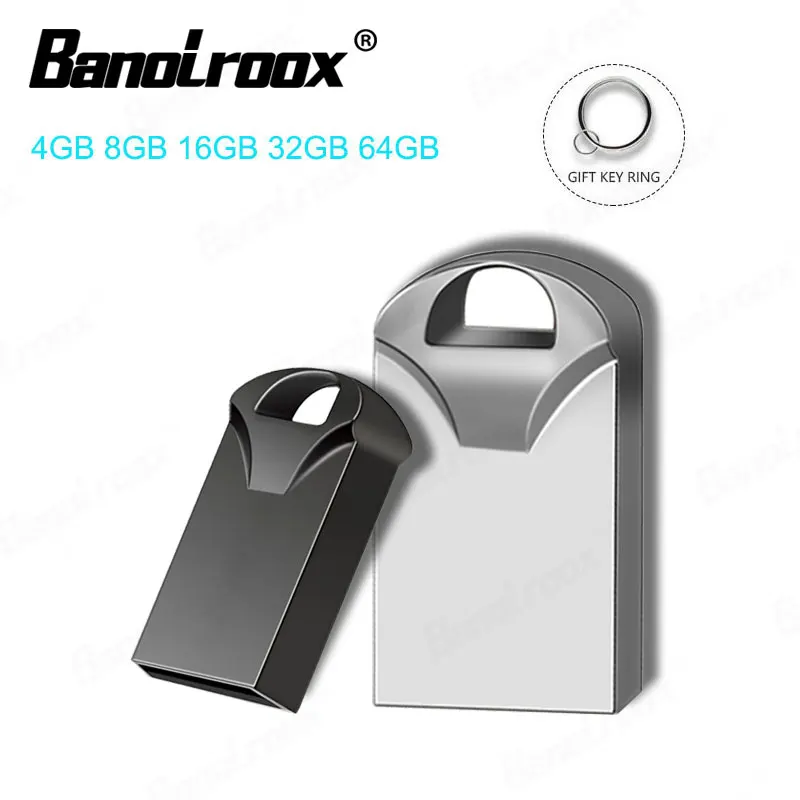 Banolroox супер мини USB флэш накопитель 128 Гб 64 ГБ 32 16 8 карта памяти крошечный U диск