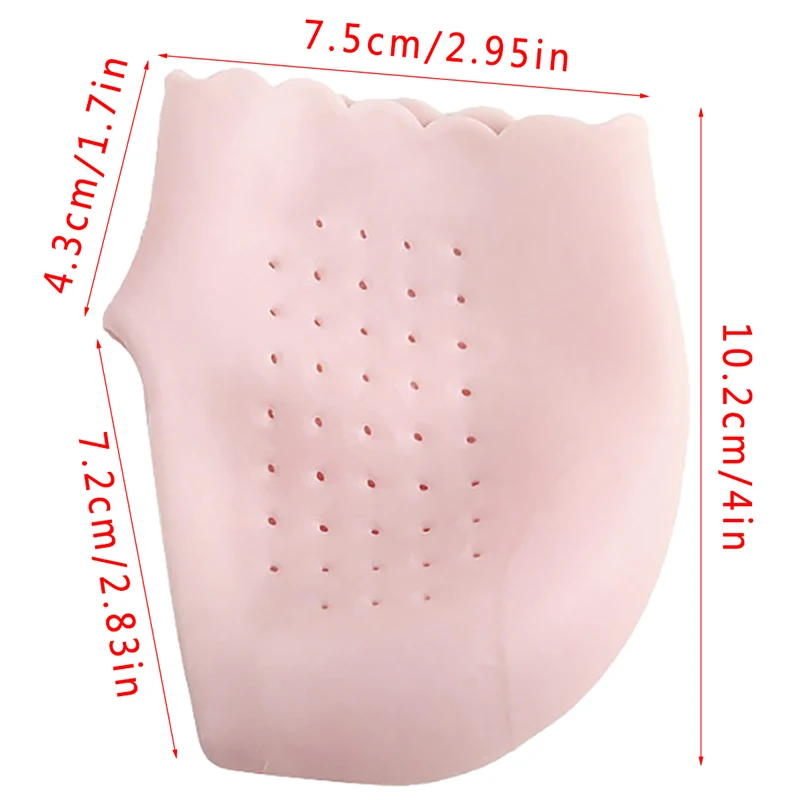 2Pcs Moisturizing Gel Heel Thin Socks Silicone Feet Care Socks with Hole Cracked Foot Skin Care Protectors Foot Care Tool