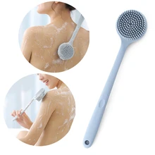 Удобная Силиконовая задняя щетка для душа, для тела, для спины, спа-щетка для скруббера, очиститель для мыла, отшелушивающая очистка, Массажная стирка