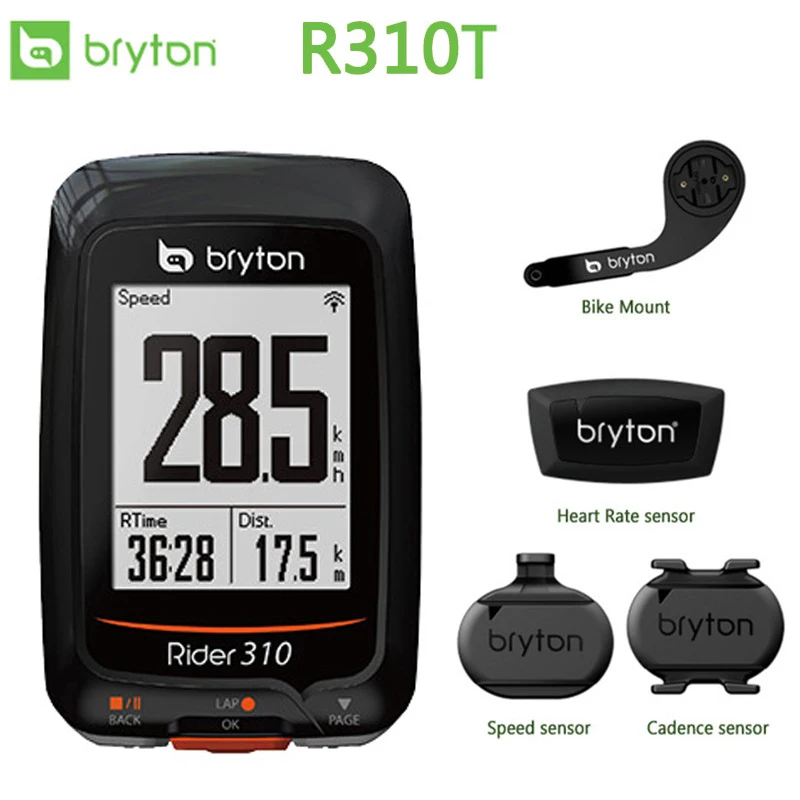 Велокомпьютер bryton Rider 530t 310t gps с поддержкой Водонепроницаемый gps для велосипеда велосипедный компьютер Спидометр для велосипеда секундомер Каденс аксессуары для датчиков - Цвет: R310t