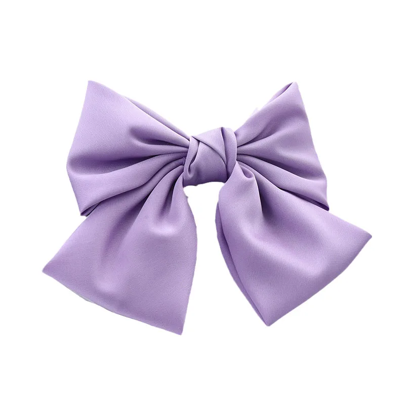 BISENMADE 2020 Bow Hairgrips Women Solid Color Hair Clips For Girls Sweet Cue Chiffon Bobby Pin Barrette Beautiful Accessories bride hair clip