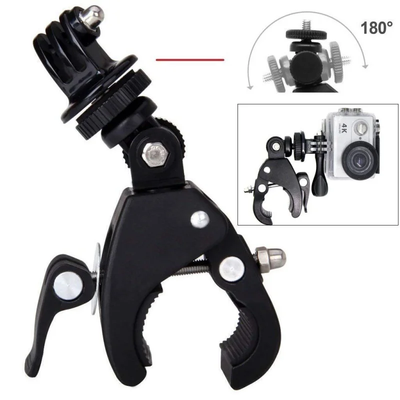 Flash Deal Bicycle Handlebar Camera Clamp Bracket 360 Degree Rotation Tripod Mount Screw Clip For Hero5/4/3+/3/2/1 9