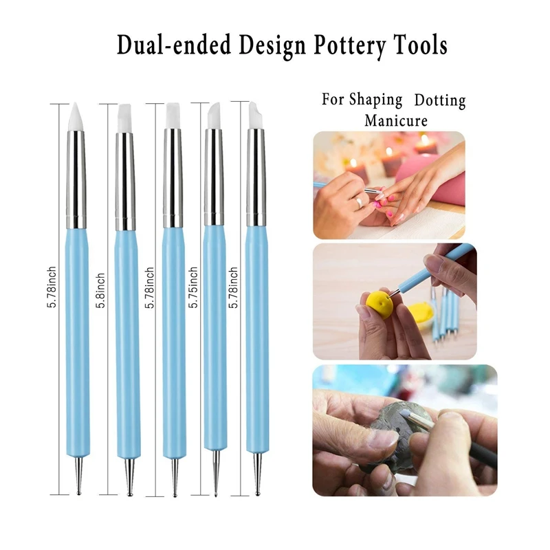 20 Pieces Modeling Clay Sculpting Tools Set Polymer Clay Tools Include Carving Modeling Tools, Pottery Tools,Ball Stylus Dotting