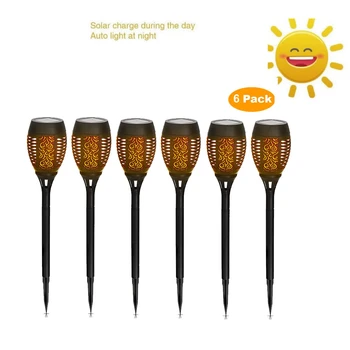 

2-8pcs Solar Flame Light Flickering lawn lamp Waterproof Flickering Flame Solar Torch Light Garden Lamp Outdoor Landscape Decora