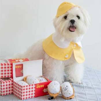 

Ins Hot Sales Korea Rice Sushi Dog Toys Squeaking Lovely Cotton Pet Dog Toys Puppy Cat Chew Plush Toy Chew Play Pet Product