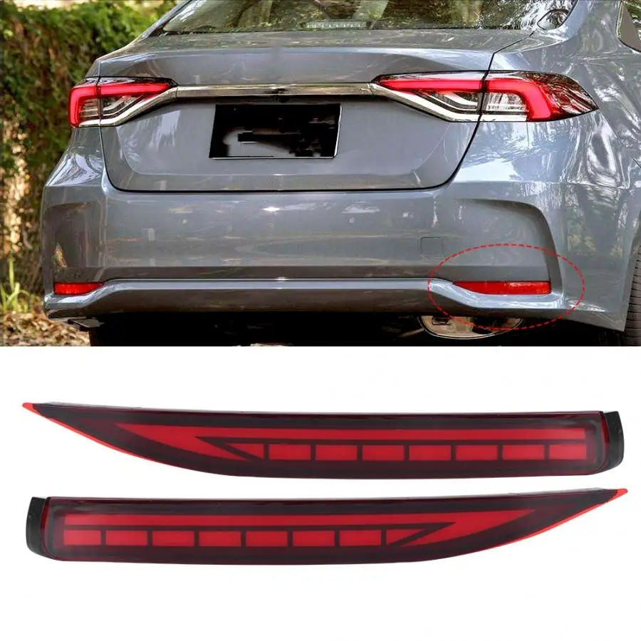 1 Pair of 12V Car LED Rear Bumper Tail Brake Stop Light Lamp Fit for Toyota Corolla 2019-2020 Styling | Автомобили и мотоциклы