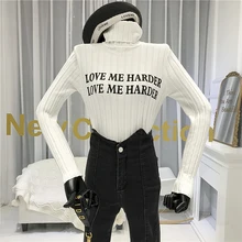 ^^Best Offers Safari Style Slim Womens New Arrival Sweaters Turtleneck Letter Fashion Korean Jersey De Mujer Invierno Winter 2019 New Items ^^Best Offers Safari Style Slim Womens New Arrival Sweaters Turtleneck Letter Fashion Korean Jersey De Mujer Invierno Winter 2019 New Items