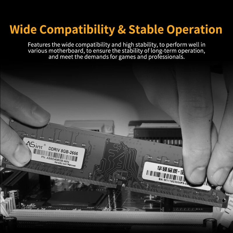 ASint DDR3 8GB Ram 1600MHz настольная память с теплоотводом 240Pin низкая мощность