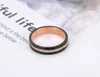Lokaer Trendy Titanium Stainless Steel Black Cut Ceramic Ring Jewelry Rose Gold Mosaic CZ Crystal Wedding Rings For Women R19141 ► Photo 3/5