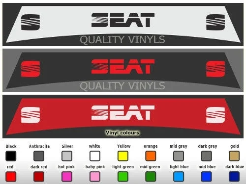 

For SU288 SEAT SPORT CAR WINDSCREEN SUNSTRIP IBIZA LEON MII GRAPHIC DECAL STICKERS