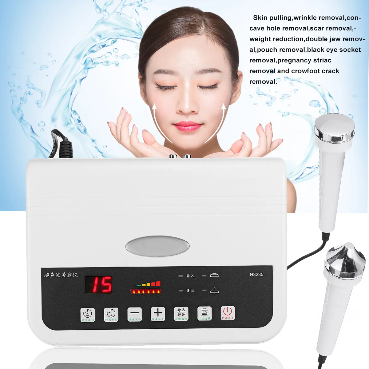 

Hifu Ultrasonic Beauty Machine Facial SPA Electric Vibration Facial Cleaner Whitening Improve Skin Freckle Wrinkle Beauty Salon