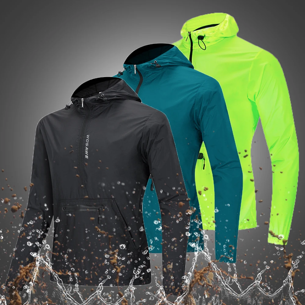 Wosawe alta visibilidade reflexiva ciclismo jaqueta à prova de vento chuva resistente mtb mountain bike blusão bicicleta jérsei wear