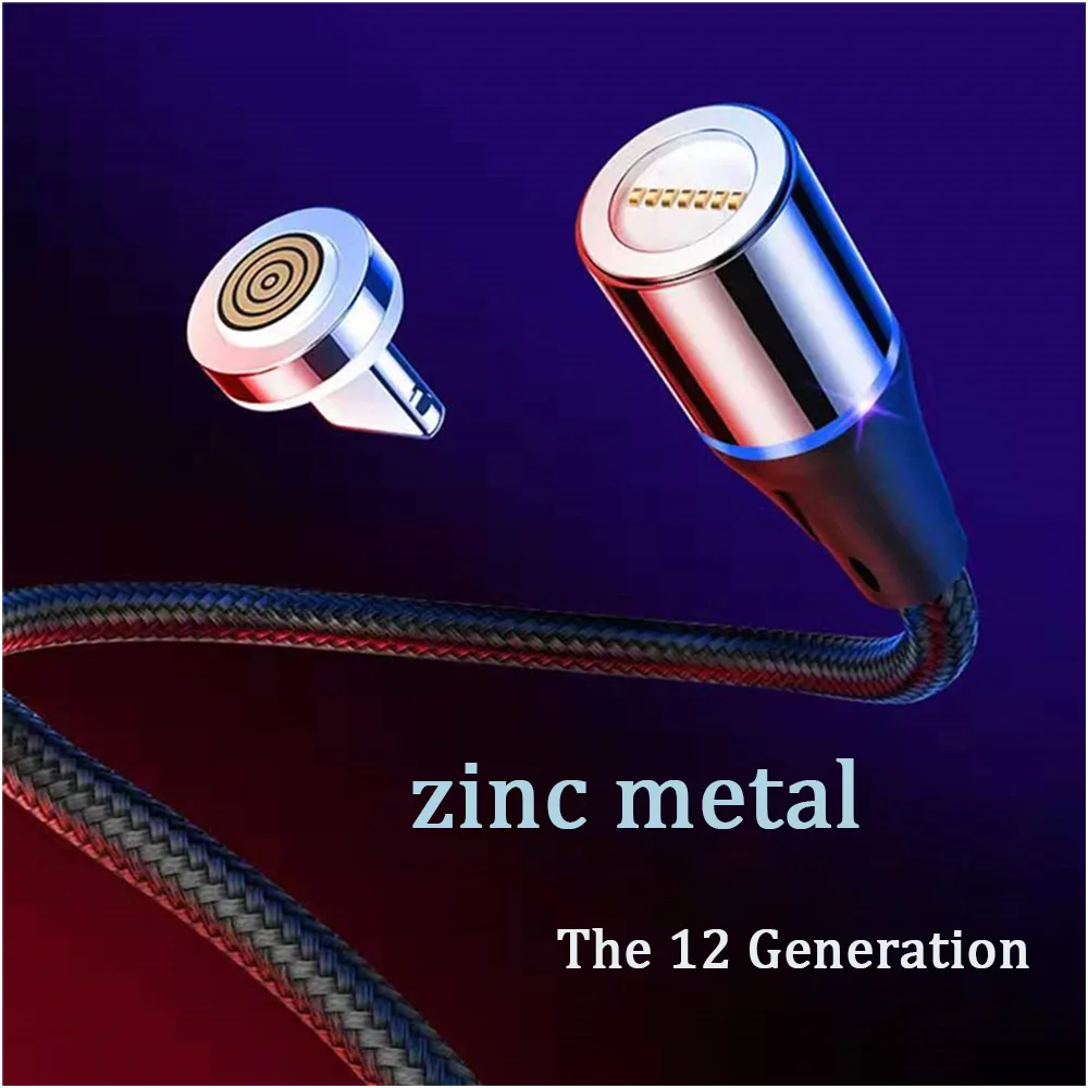 Цинковый Магнитный кабель usb type-C для iPhone XS XR X 7, кабель для ...