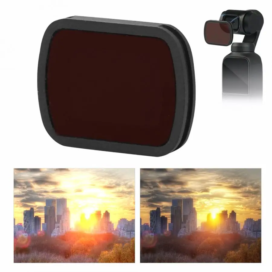 1 шт. оптический стеклянный ND400 фильтр объектива камеры для DJI OSMO карманный фильтр камеры