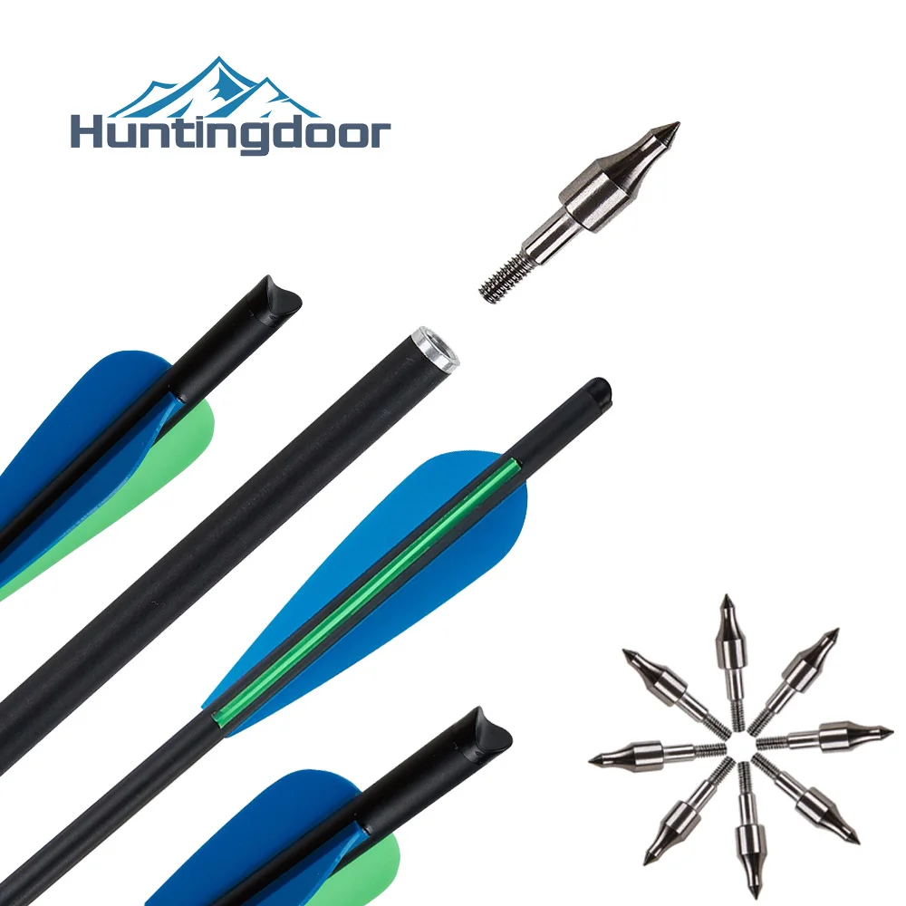 

6-50pcs Huntingdoor Carbon Crossbow Bolts Hunting Arrows 20 Inch Half-moon Nocks for Crossbow Putdoor Sports Shooting Archey