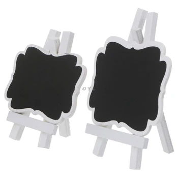 

Mini Wooden Chalkboard Blackboard Frame Message Table Number Wedding Party Decor Home Garden
