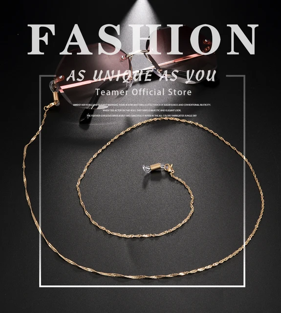 Catena Per Occhiali Figaro In Acciaio Inossidabile | Cordino Regolabile Con Punta In Silicone | Per Occhiali Da Sole E Da Vista - Foto 7