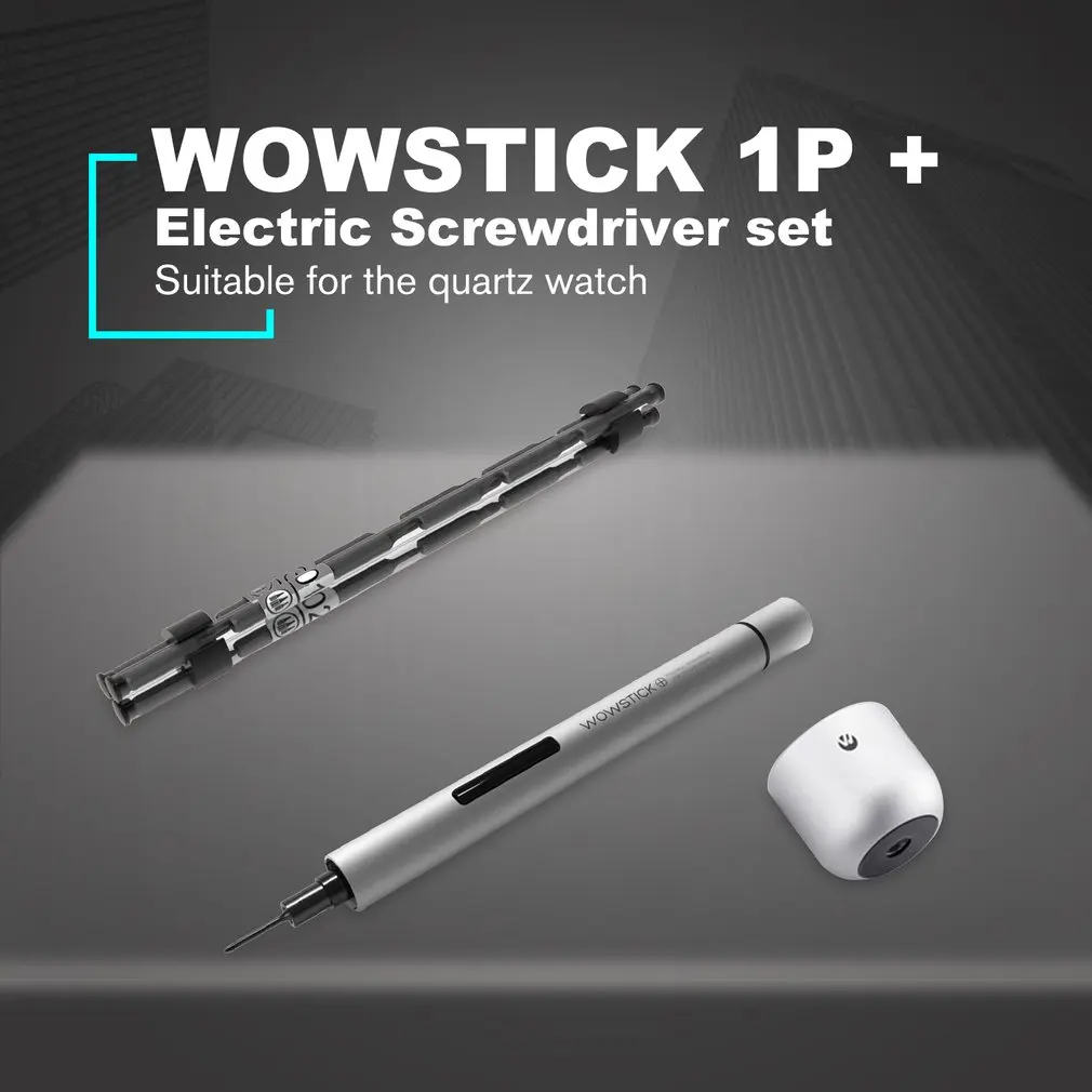 with base Wowstick 1P+ Мини Электрическая отвертка комплект беспроводной силовой отвертка для телефона камера прецизионный инструмент для ремонта - Цвет: with base