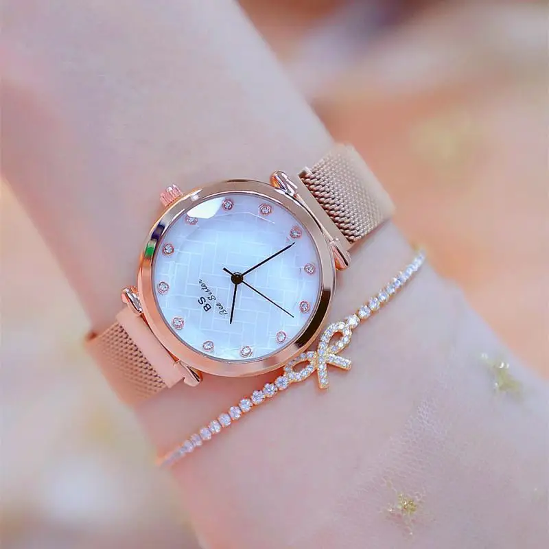 

Rose Gold Watch Women Rhinestone Quartz Watches Top Brand Ladies Crystal Luxury Female Wrist Watch Girl Clock Relogio Feminino