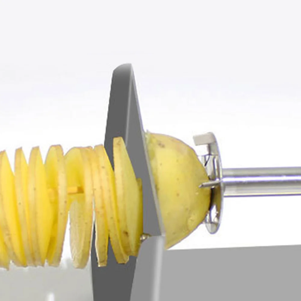 Овощные чипсы для приготовления пищи DIY слайсер кухонный инструмент спиральная машина для приготовления картофеля башня резак из нержавеющей стали домашняя ручная струна