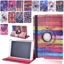 KK& LL для iPad mini 1/2/3-планшеты smart cover вращающийся 360 ° с автоматическим включением и отключением экрана кожаный флип-чехол футляр с подставкой Чехол