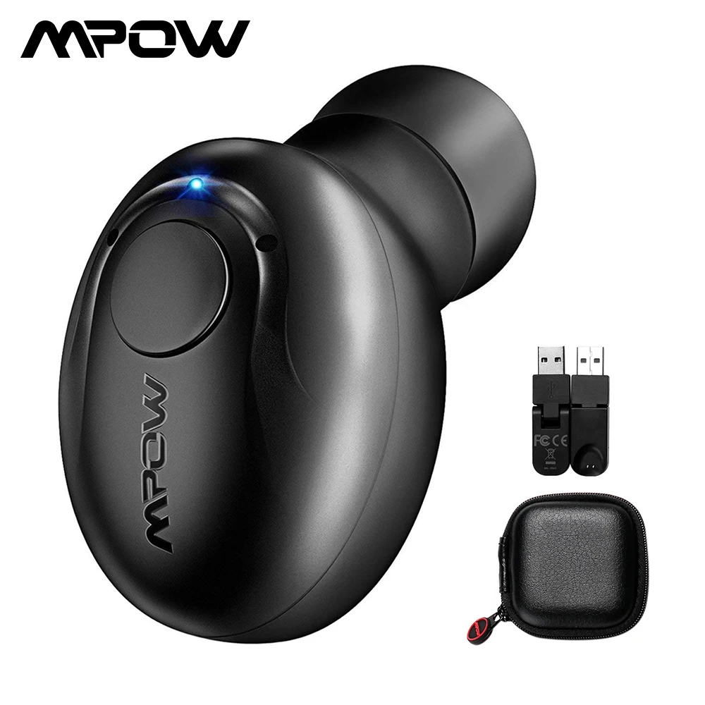Mpow EM1 Bluetooth наушник на одно ухо беспроводные мини наушники невидимые
